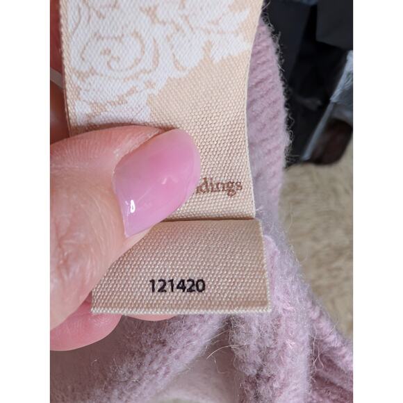 Soft Surroundings Serena Blush Pink Alpaca Blend Faux Wrap Soft Cozy‎ Sweater 1X - Picture 9 of 10